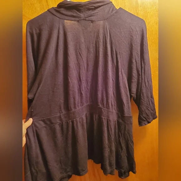 AB Studio Black Cardigan, Size Large - Picture 2 of 3